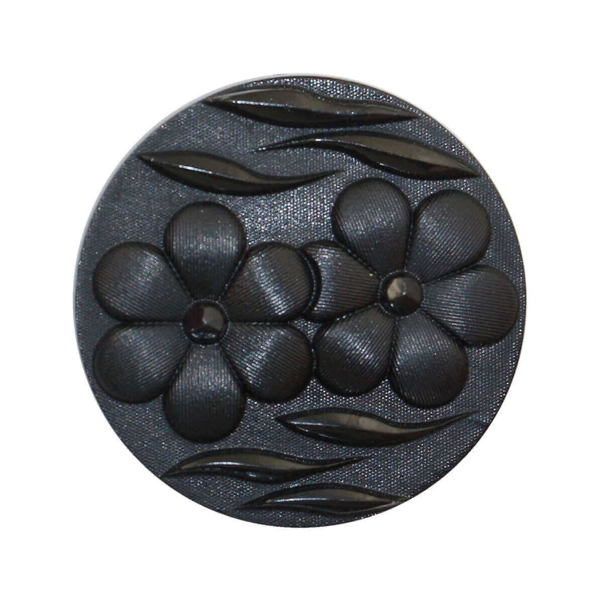 black nylon button