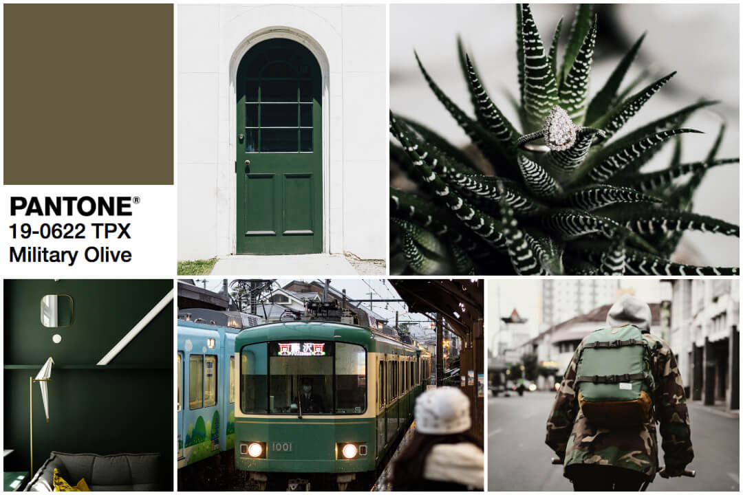 2018 color trend green-military green inspiration