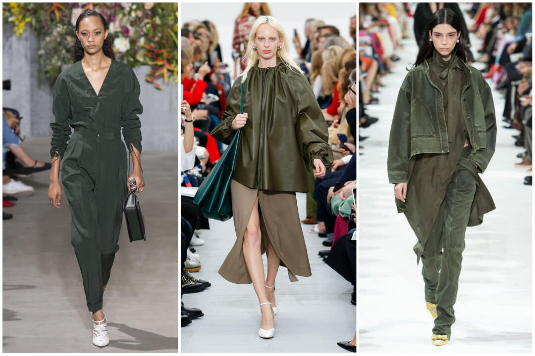 2018 color trend green-military green runway