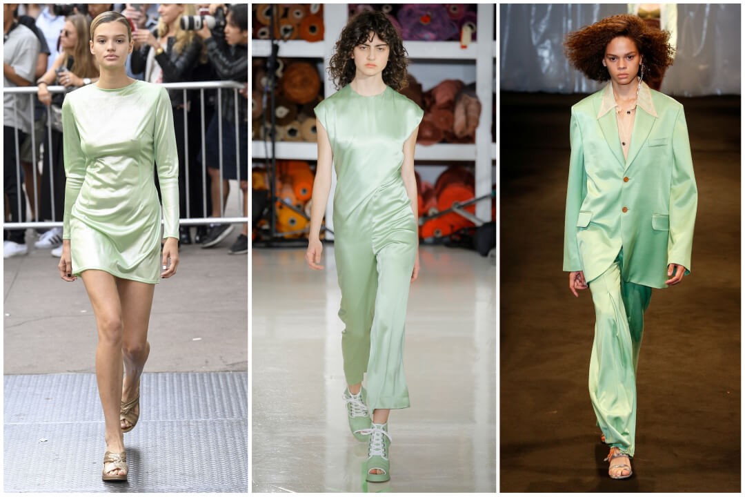 2018 color trend green-nile green runway