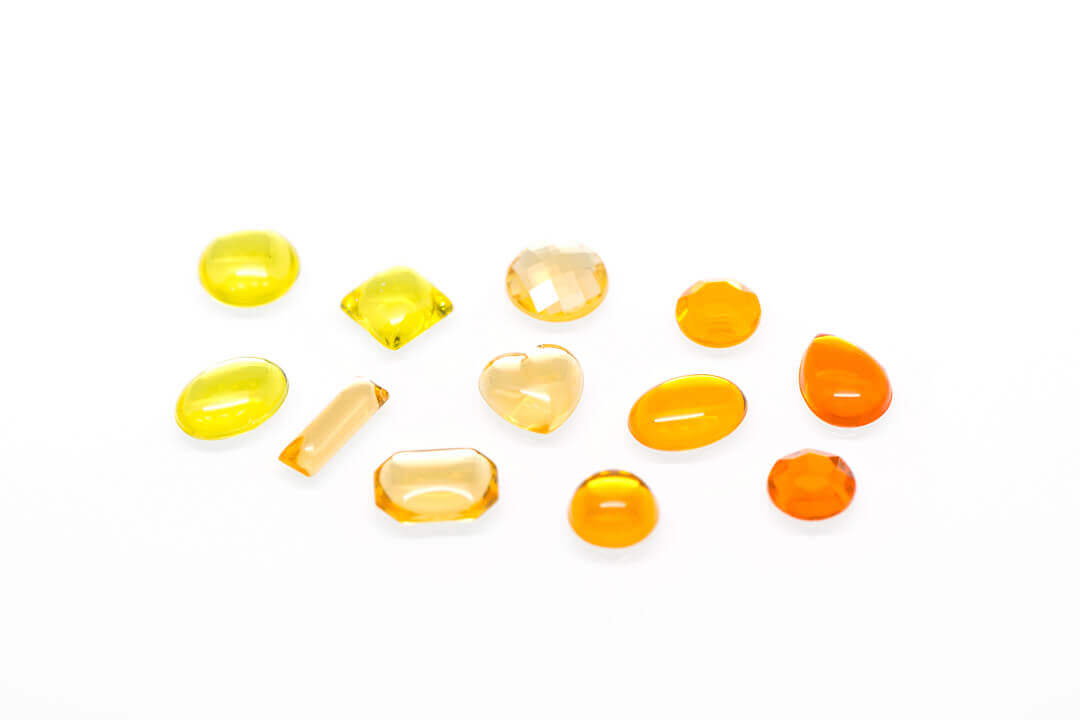 yellow flat back pearl bead-1