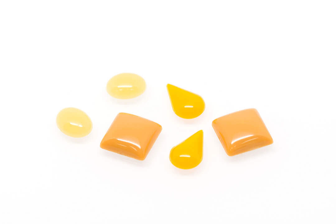 yellow flat back pearl bead-10