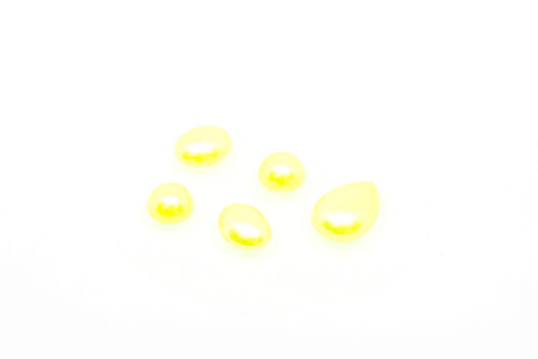 yellow flat back pearl bead-4