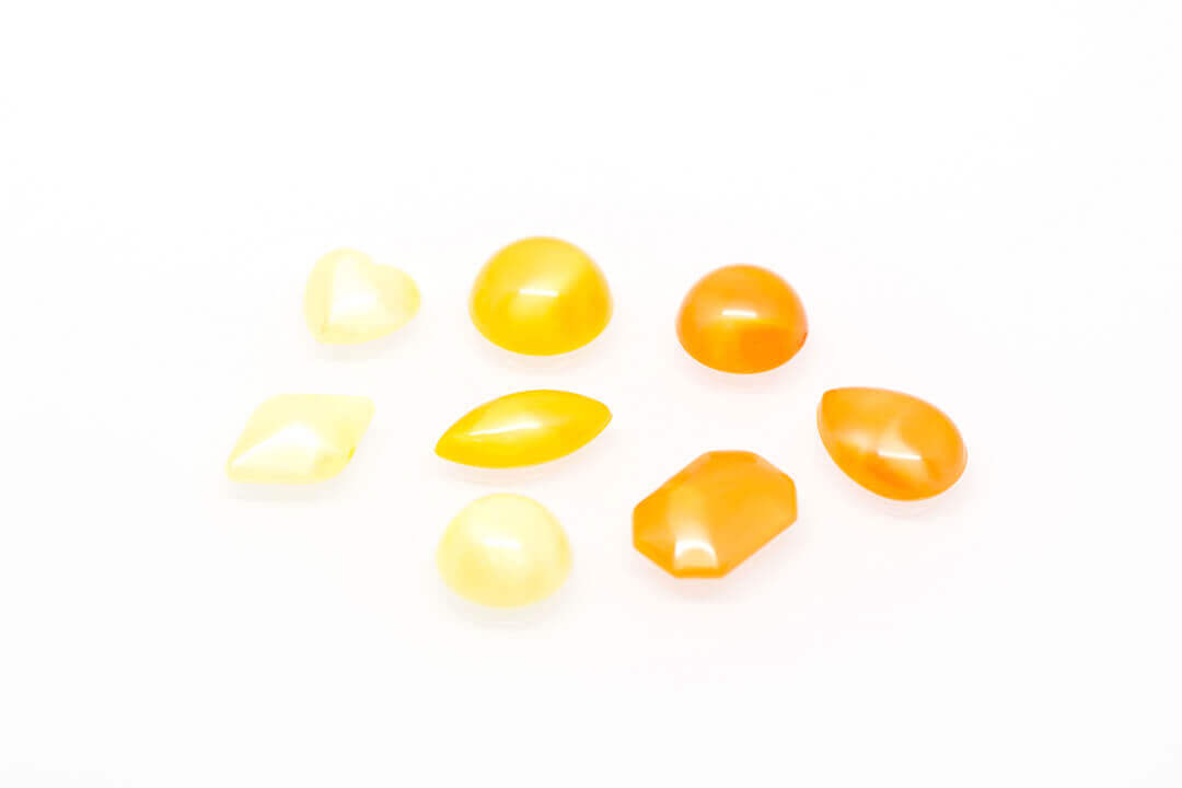 yellow flat back pearl bead-7