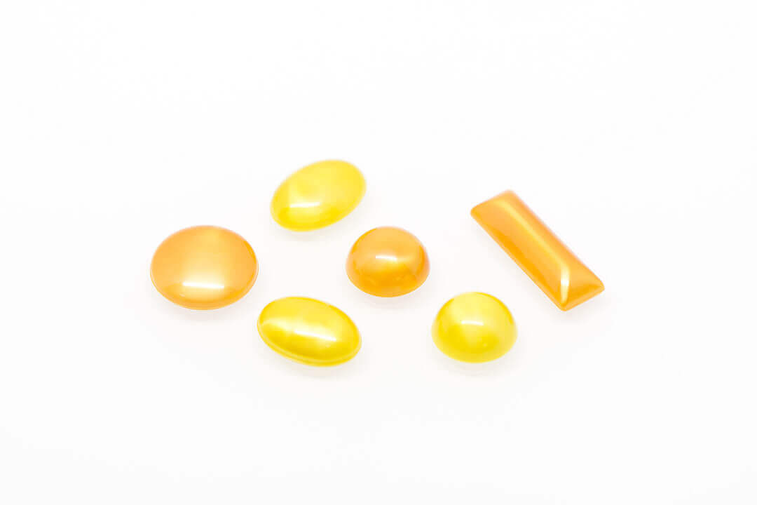 yellow flat back pearl bead-8