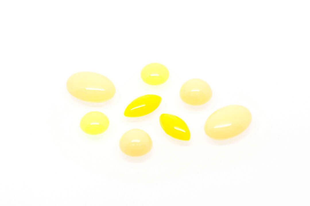 yellow flat back pearl bead-9