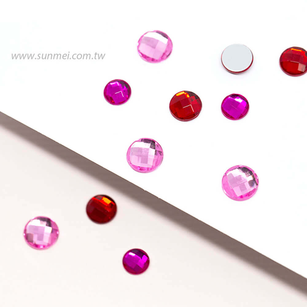 flat back acrylic rhinestones bulk round