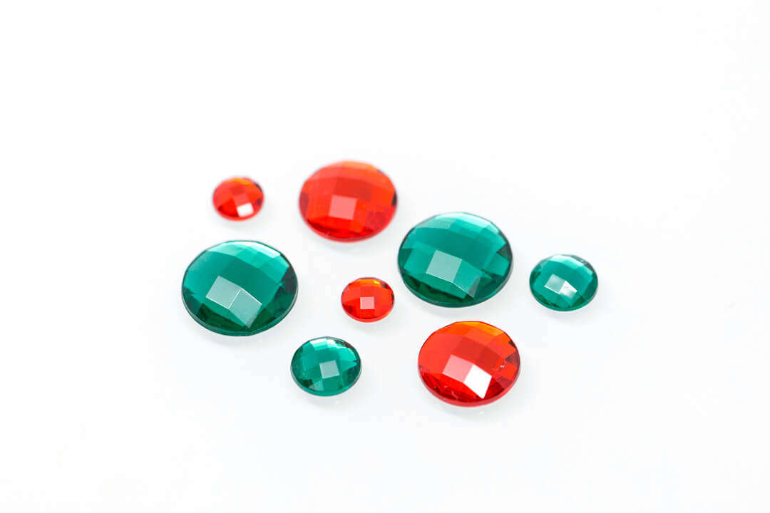 green and red rhinestones for jewelry-2