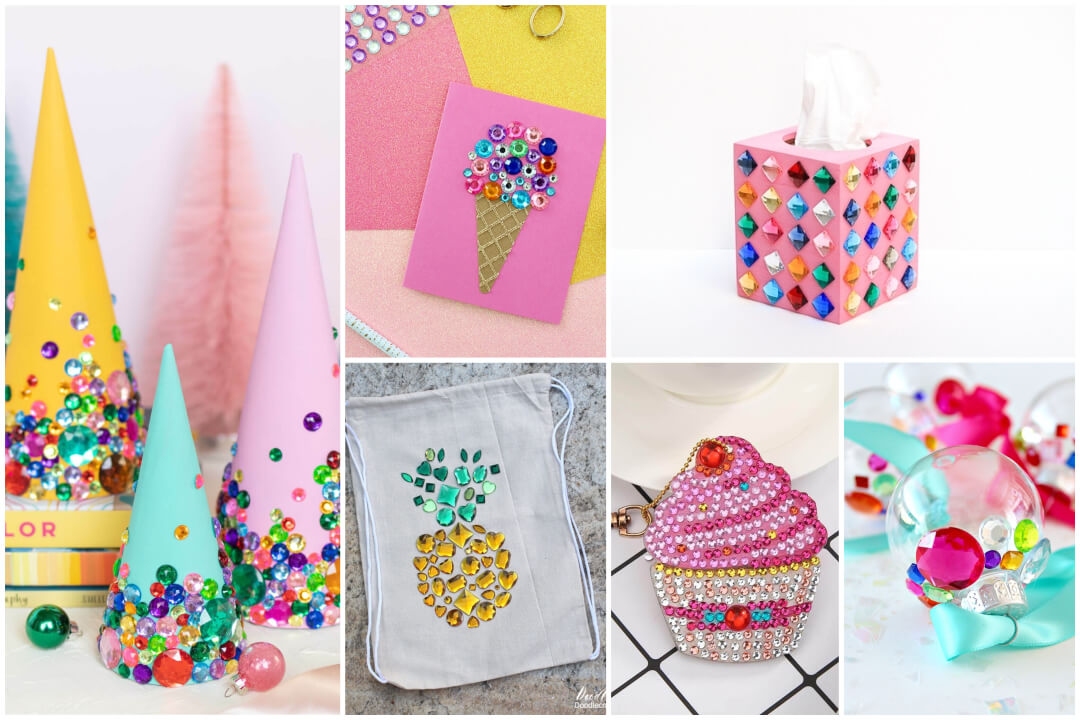 Read more about the article 6 Cute & Colorful Rhinestone Craft Ideas