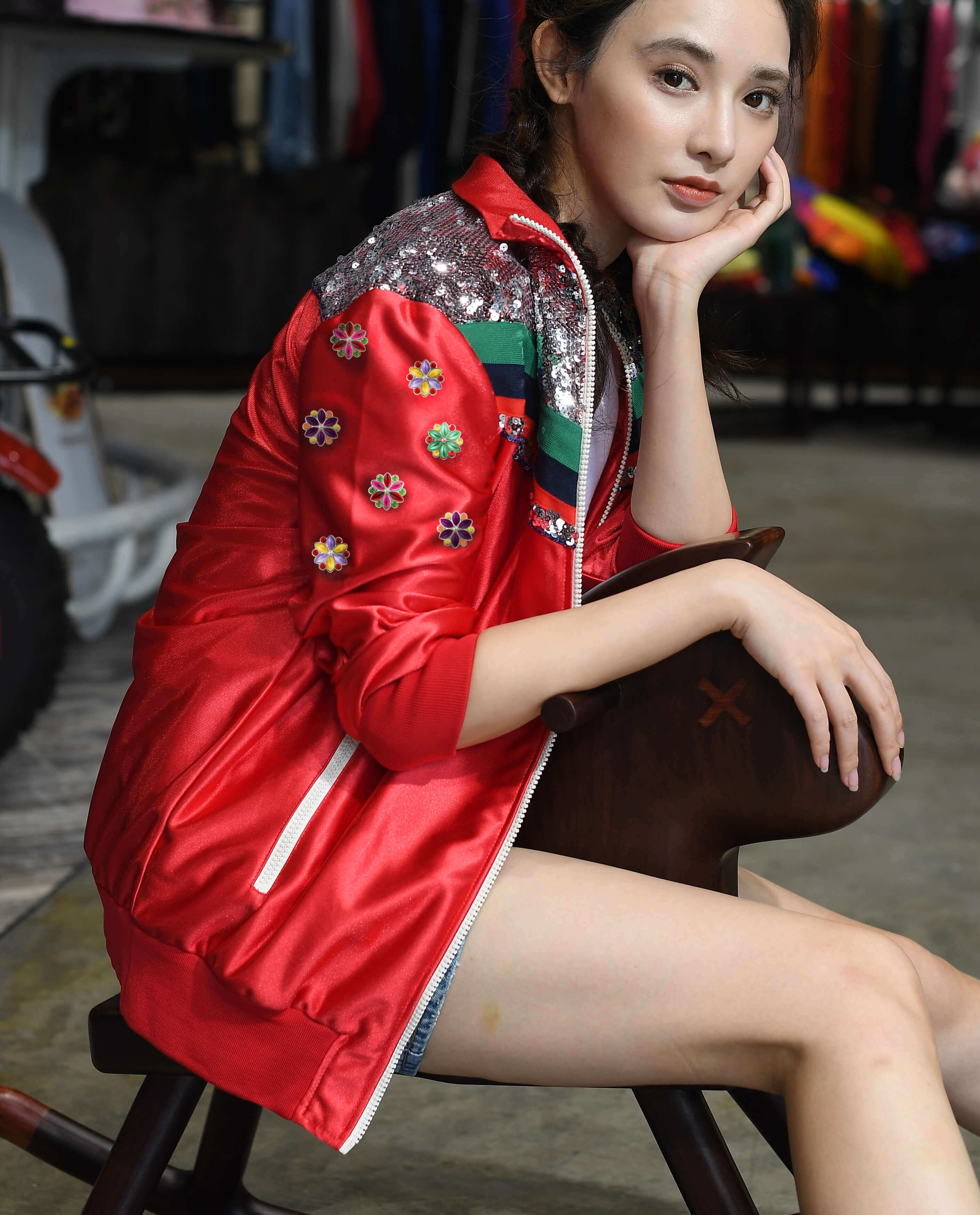 color trends for aw 2020-rhinestone jackets red