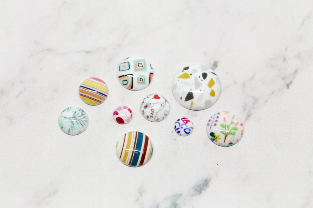 print fashion buttons-663