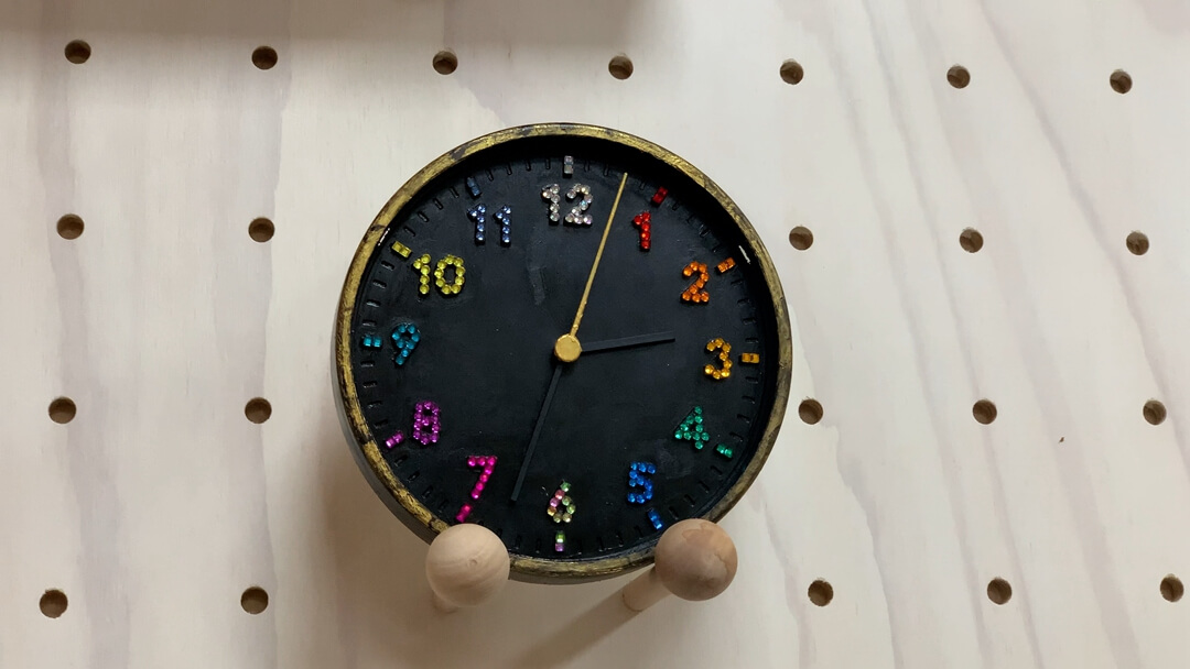 rhinestone clock